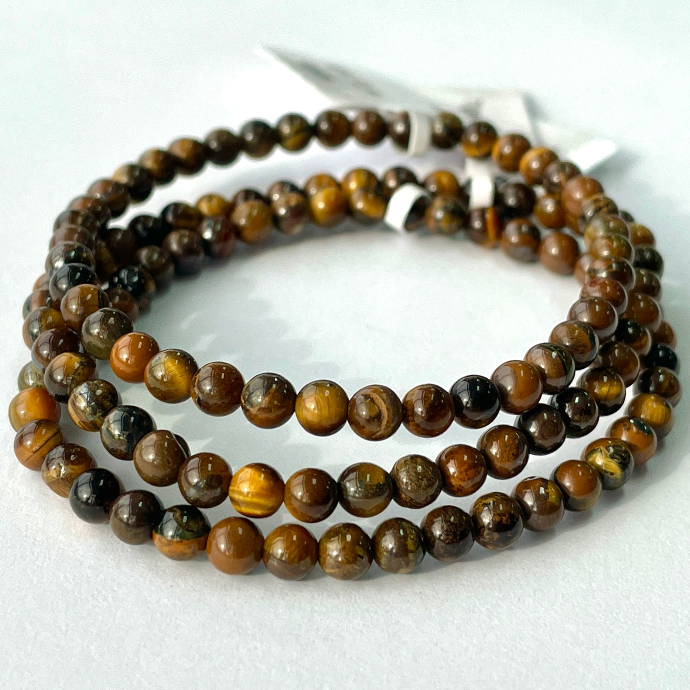 Tigers Eye - Bead Bracelet - 4mm Tigers Eye - Bead Bracelet - 4mm